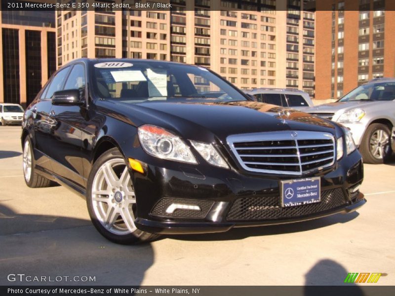 Black / Black 2011 Mercedes-Benz E 350 4Matic Sedan