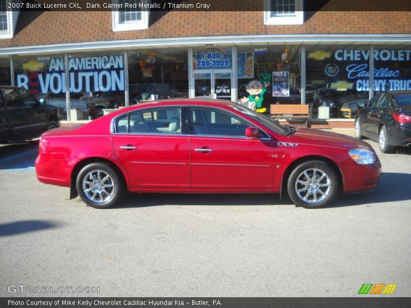 Dark Garnet Red Metallic / Titanium Gray 2007 Buick Lucerne CXL