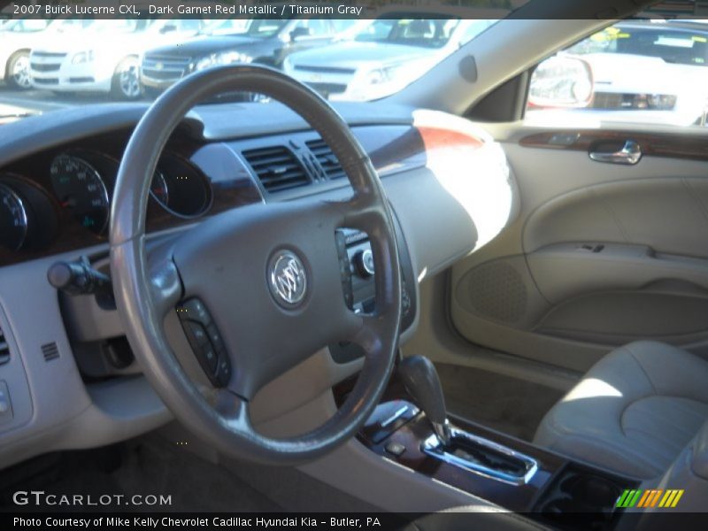 Dark Garnet Red Metallic / Titanium Gray 2007 Buick Lucerne CXL