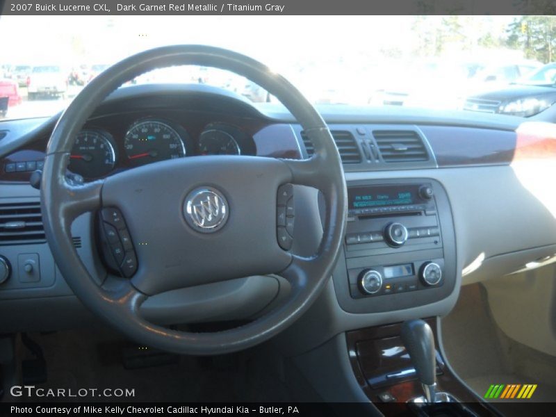 Dark Garnet Red Metallic / Titanium Gray 2007 Buick Lucerne CXL
