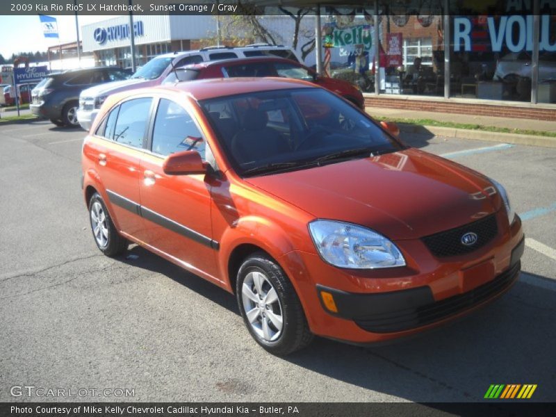 Sunset Orange / Gray 2009 Kia Rio Rio5 LX Hatchback