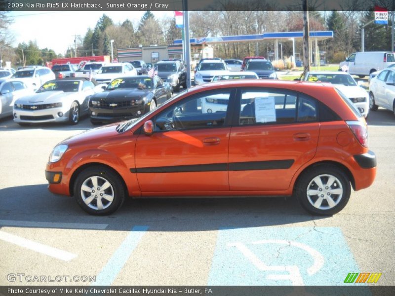 Sunset Orange / Gray 2009 Kia Rio Rio5 LX Hatchback