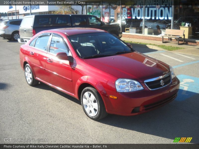 Fusion Red Metallic / Grey 2006 Suzuki Forenza Sedan