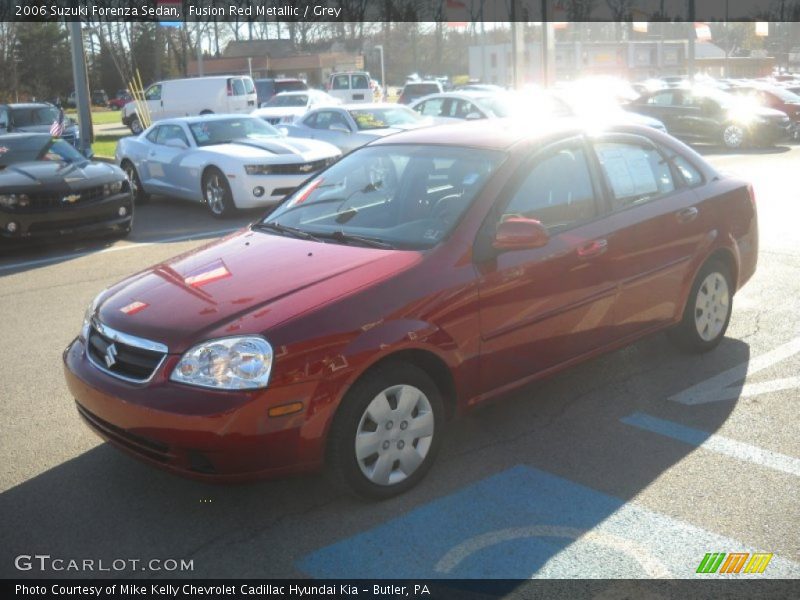Fusion Red Metallic / Grey 2006 Suzuki Forenza Sedan