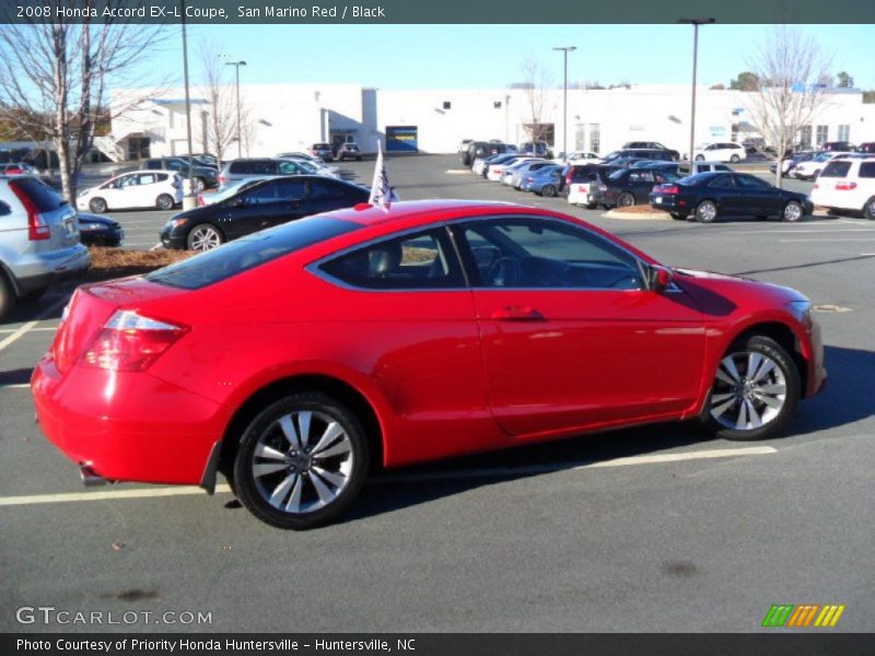 San Marino Red / Black 2008 Honda Accord EX-L Coupe