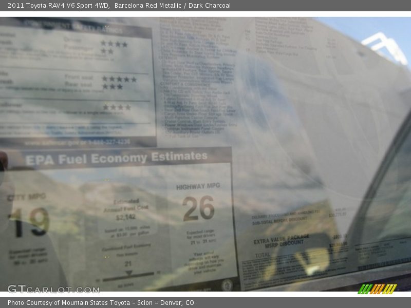Barcelona Red Metallic / Dark Charcoal 2011 Toyota RAV4 V6 Sport 4WD