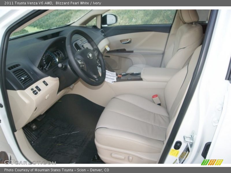 Blizzard Pearl White / Ivory 2011 Toyota Venza V6 AWD
