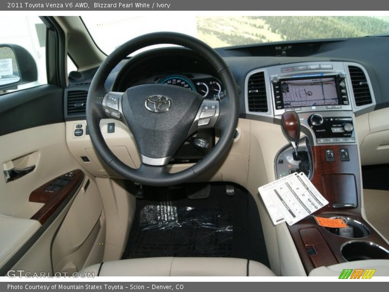 Blizzard Pearl White / Ivory 2011 Toyota Venza V6 AWD