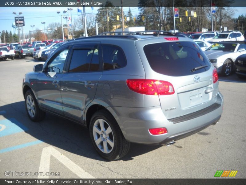 Platinum Sage / Gray 2009 Hyundai Santa Fe SE 4WD
