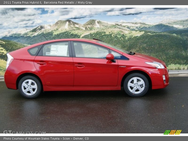 Barcelona Red Metallic / Misty Gray 2011 Toyota Prius Hybrid II