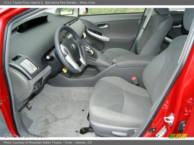 Barcelona Red Metallic / Misty Gray 2011 Toyota Prius Hybrid II