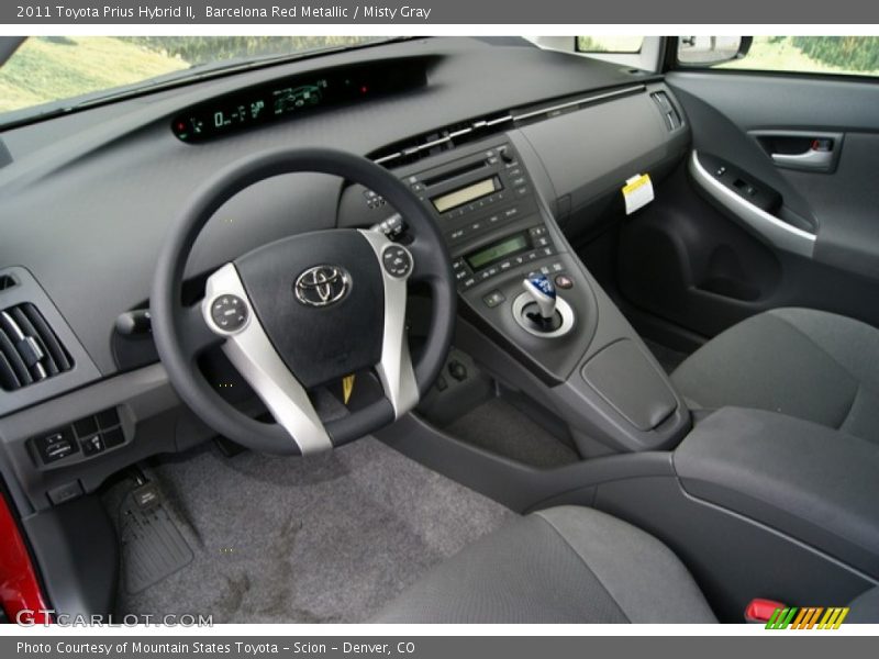 Barcelona Red Metallic / Misty Gray 2011 Toyota Prius Hybrid II