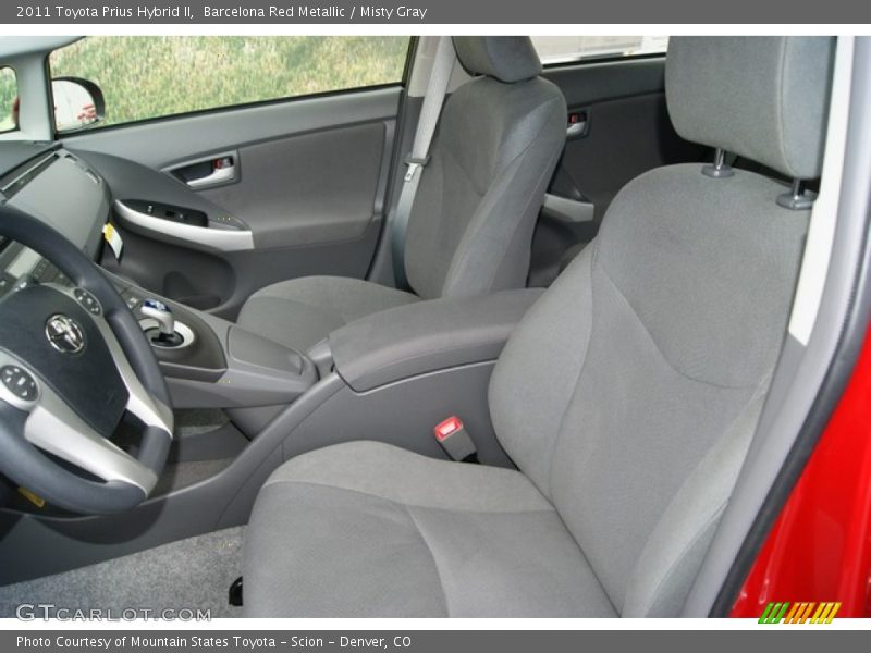 Barcelona Red Metallic / Misty Gray 2011 Toyota Prius Hybrid II