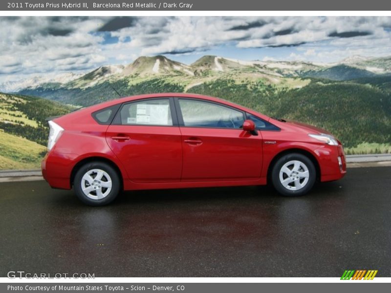 Barcelona Red Metallic / Dark Gray 2011 Toyota Prius Hybrid III
