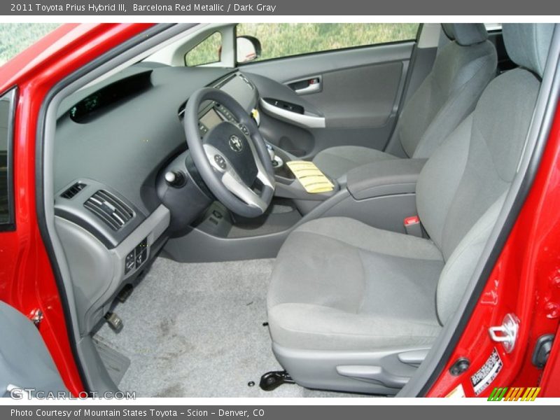 Barcelona Red Metallic / Dark Gray 2011 Toyota Prius Hybrid III