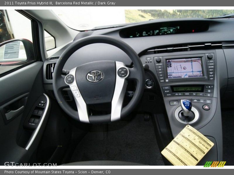 Barcelona Red Metallic / Dark Gray 2011 Toyota Prius Hybrid III