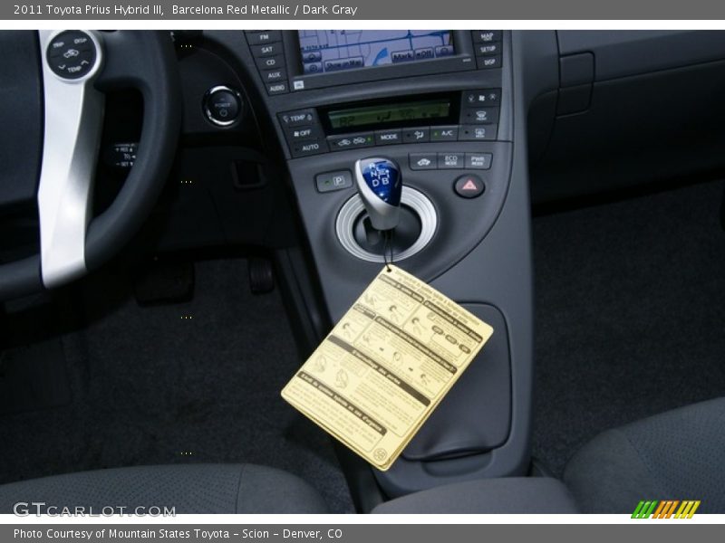 Barcelona Red Metallic / Dark Gray 2011 Toyota Prius Hybrid III