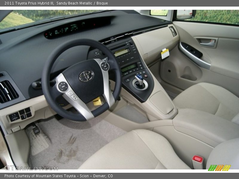 Sandy Beach Metallic / Bisque 2011 Toyota Prius Hybrid III