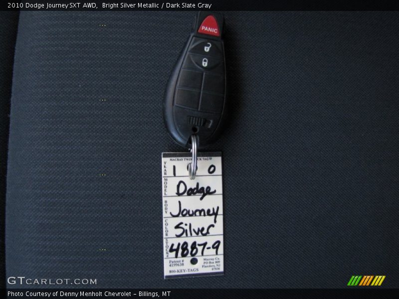 Bright Silver Metallic / Dark Slate Gray 2010 Dodge Journey SXT AWD