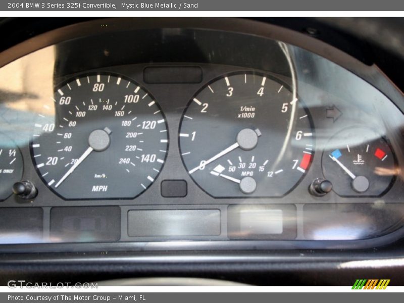 Mystic Blue Metallic / Sand 2004 BMW 3 Series 325i Convertible