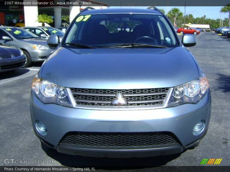 Aqua Metallic / Black 2007 Mitsubishi Outlander LS