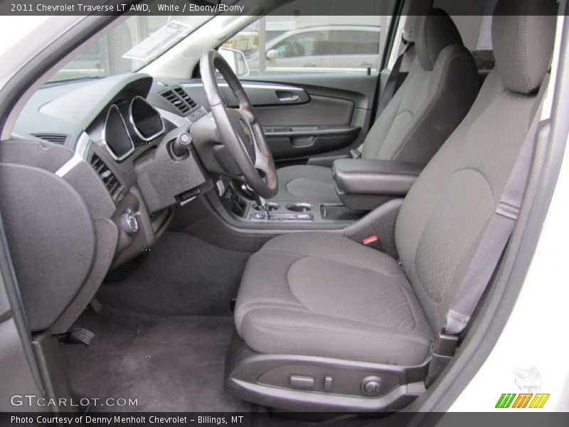 White / Ebony/Ebony 2011 Chevrolet Traverse LT AWD