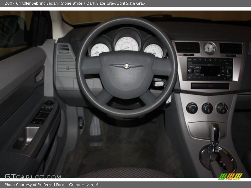 Stone White / Dark Slate Gray/Light Slate Gray 2007 Chrysler Sebring Sedan