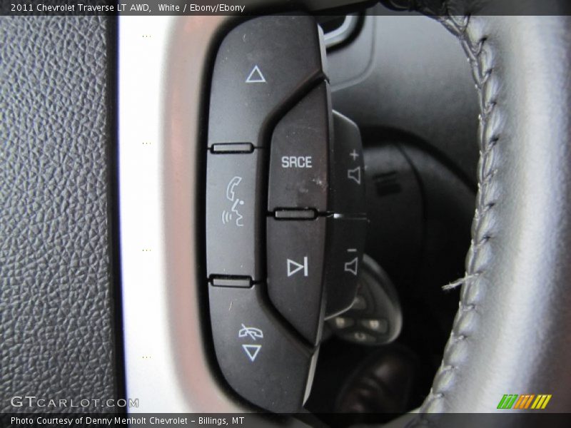 White / Ebony/Ebony 2011 Chevrolet Traverse LT AWD