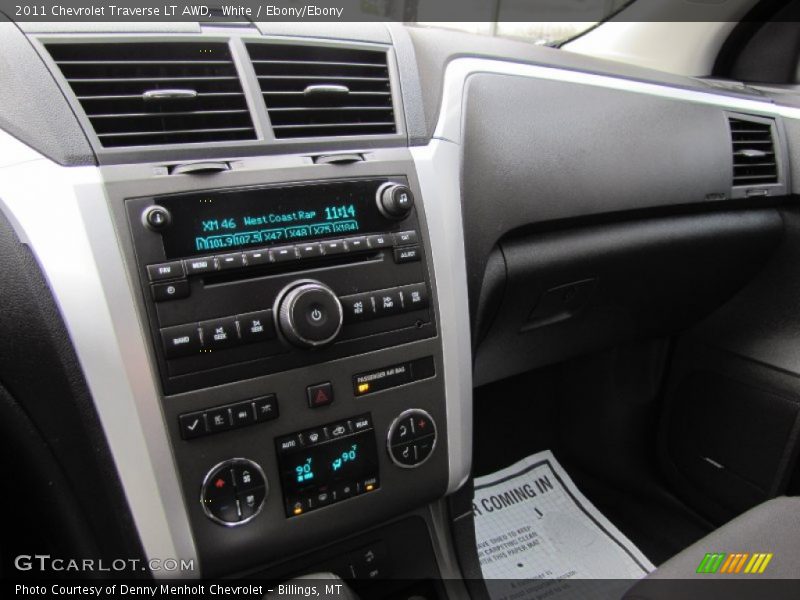 White / Ebony/Ebony 2011 Chevrolet Traverse LT AWD