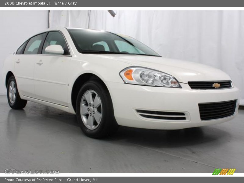 White / Gray 2008 Chevrolet Impala LT