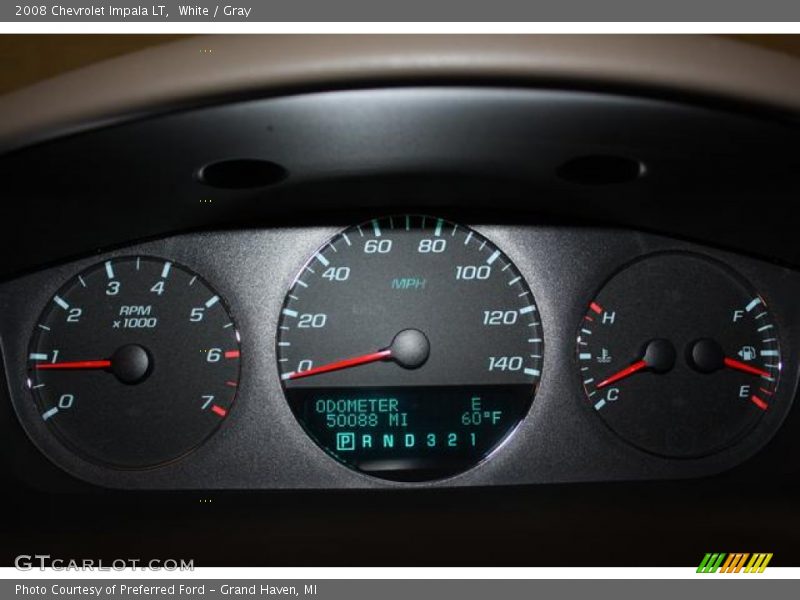 White / Gray 2008 Chevrolet Impala LT