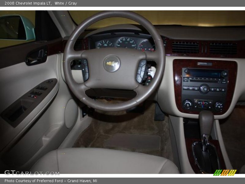 White / Gray 2008 Chevrolet Impala LT