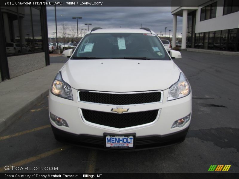 White / Ebony/Ebony 2011 Chevrolet Traverse LT AWD