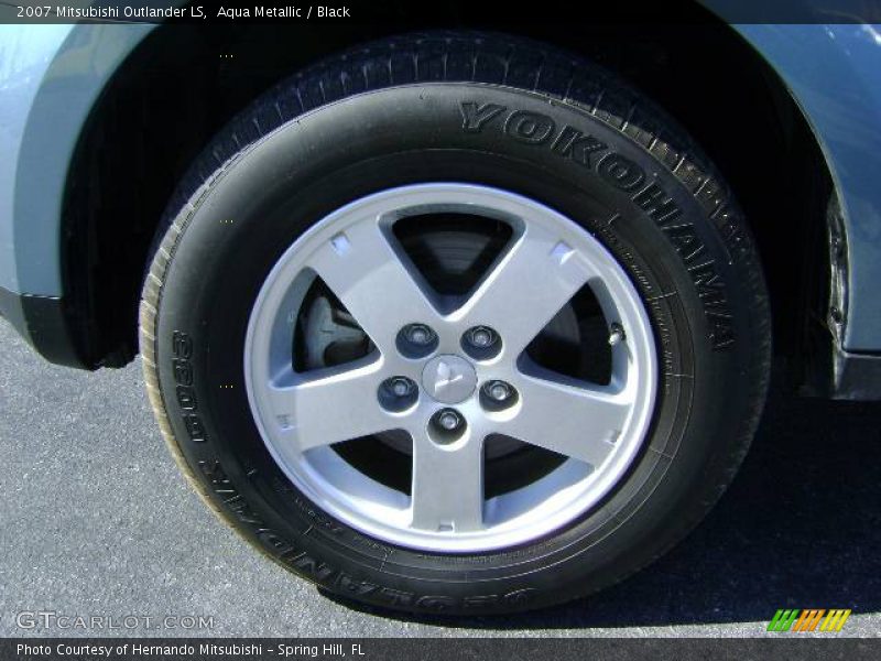 Aqua Metallic / Black 2007 Mitsubishi Outlander LS