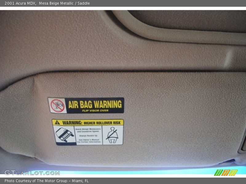 Mesa Beige Metallic / Saddle 2001 Acura MDX