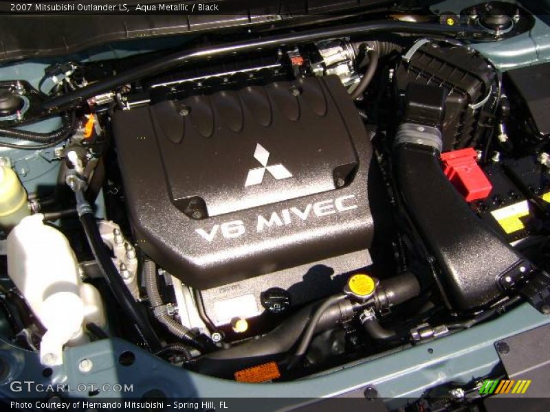 Aqua Metallic / Black 2007 Mitsubishi Outlander LS