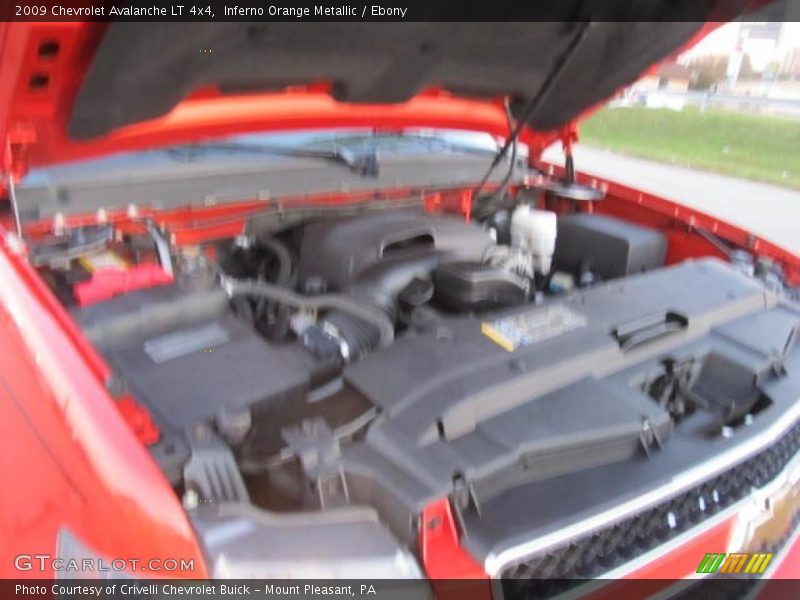 Inferno Orange Metallic / Ebony 2009 Chevrolet Avalanche LT 4x4