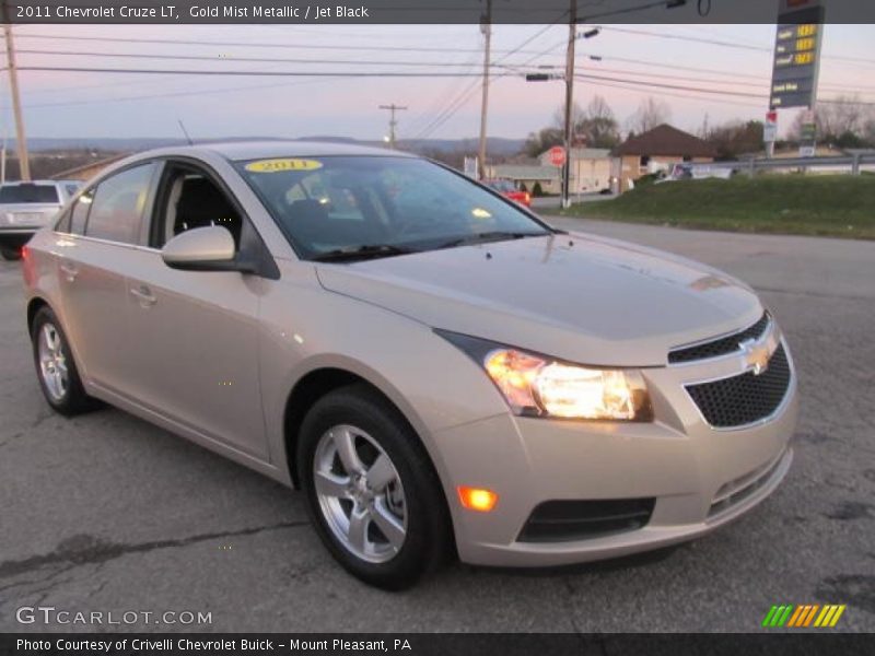 Gold Mist Metallic / Jet Black 2011 Chevrolet Cruze LT