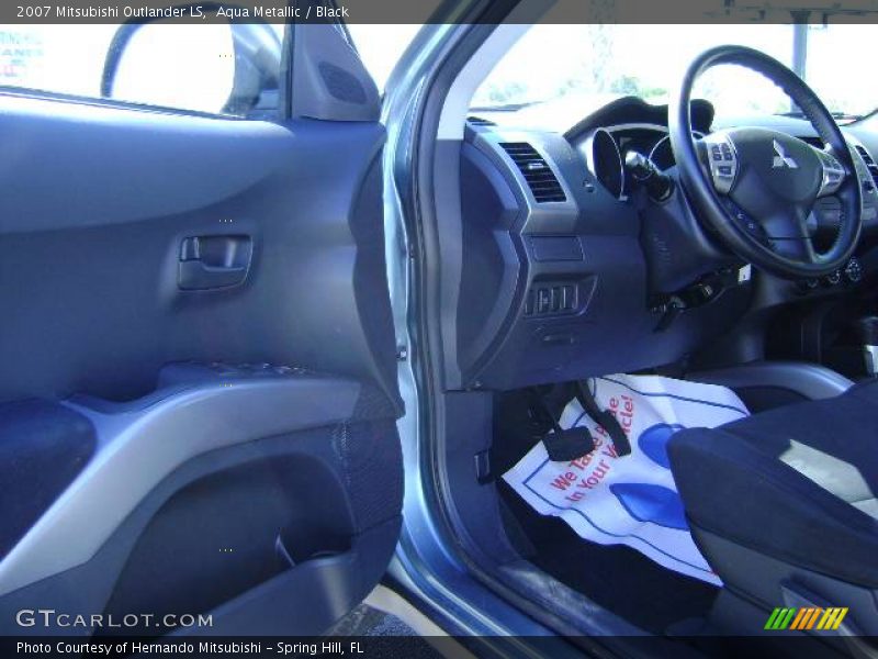 Aqua Metallic / Black 2007 Mitsubishi Outlander LS