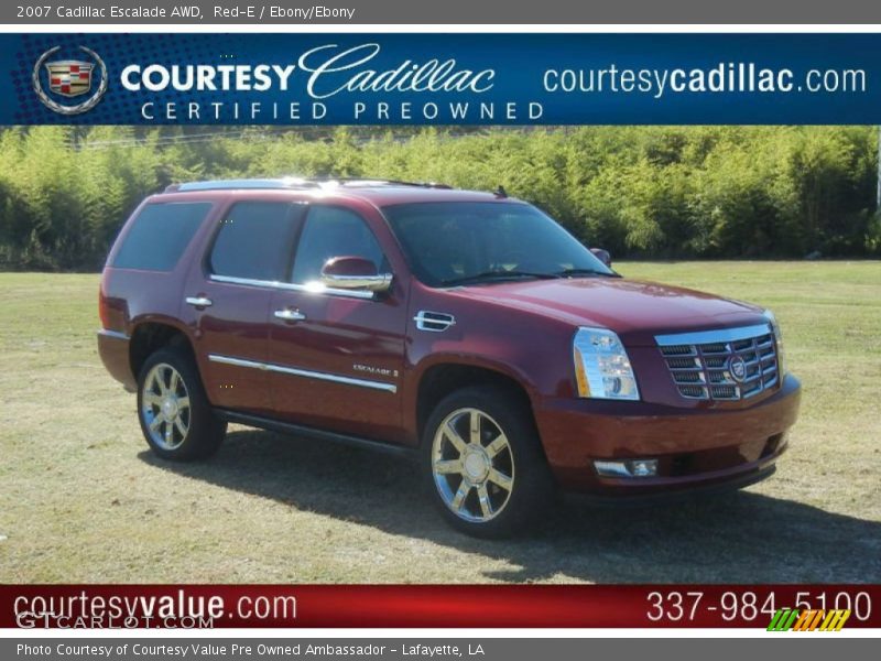Red-E / Ebony/Ebony 2007 Cadillac Escalade AWD