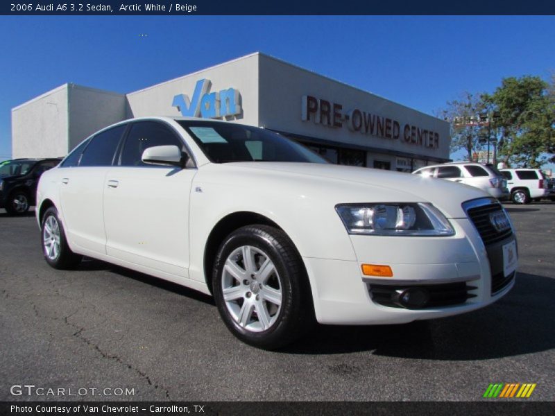 Arctic White / Beige 2006 Audi A6 3.2 Sedan