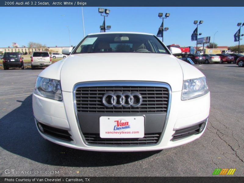 Arctic White / Beige 2006 Audi A6 3.2 Sedan