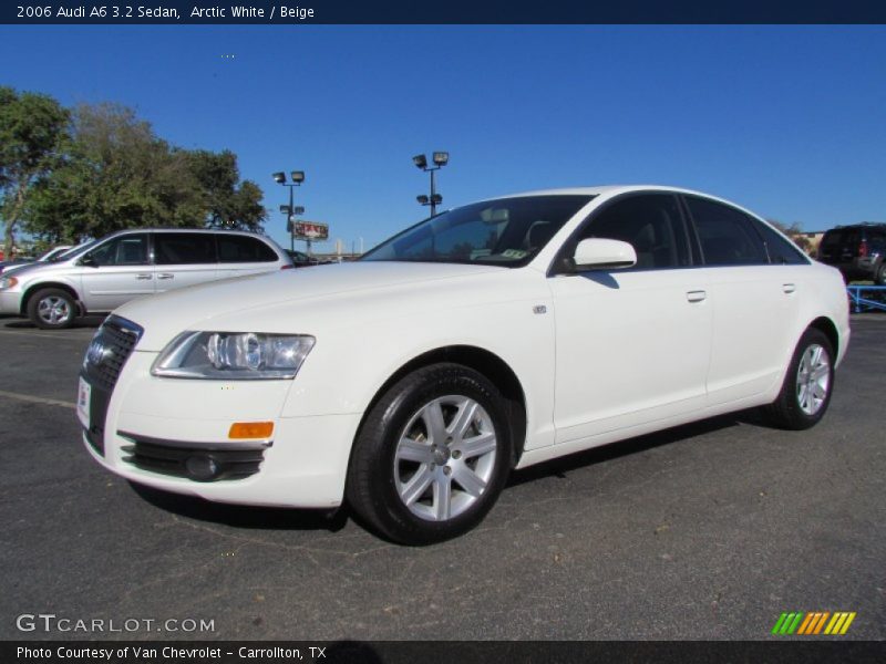 Arctic White / Beige 2006 Audi A6 3.2 Sedan
