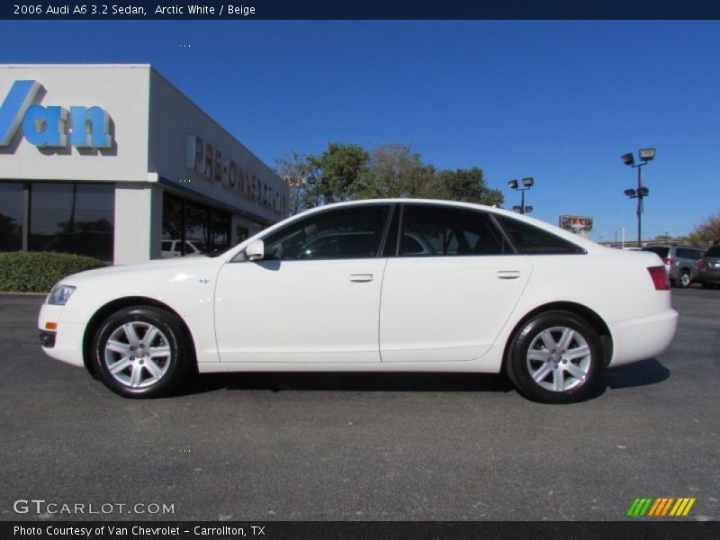 Arctic White / Beige 2006 Audi A6 3.2 Sedan