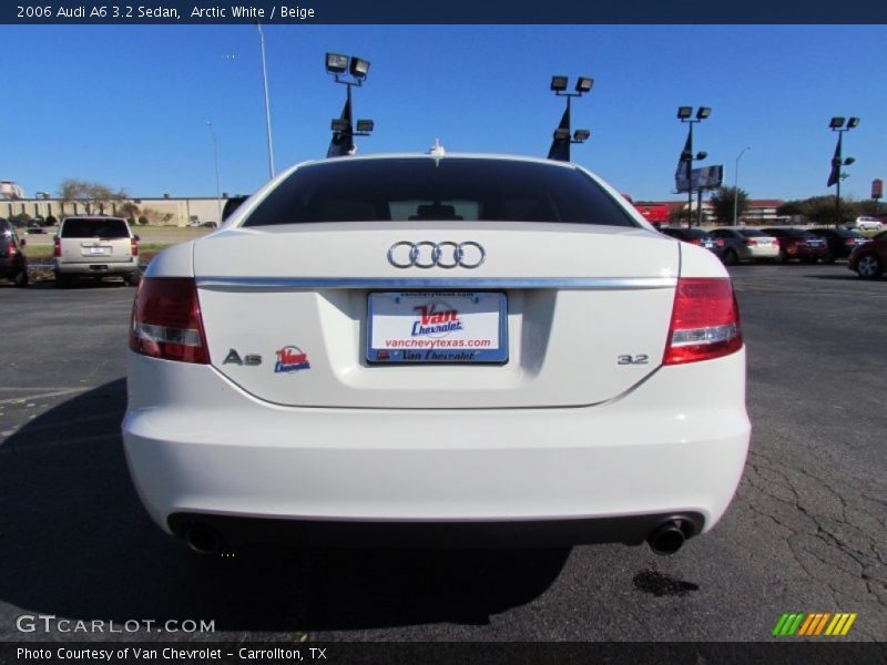 Arctic White / Beige 2006 Audi A6 3.2 Sedan