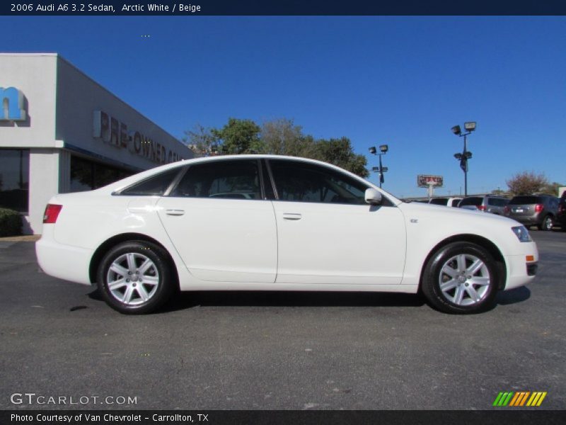 Arctic White / Beige 2006 Audi A6 3.2 Sedan