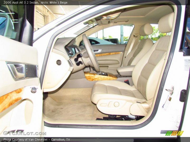 Arctic White / Beige 2006 Audi A6 3.2 Sedan