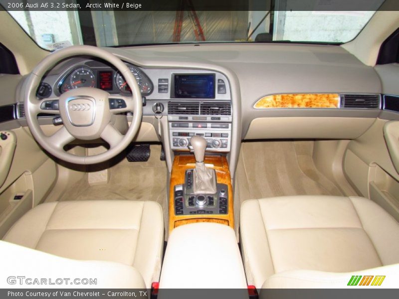 Arctic White / Beige 2006 Audi A6 3.2 Sedan