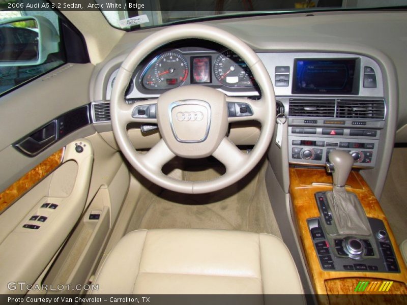 Arctic White / Beige 2006 Audi A6 3.2 Sedan
