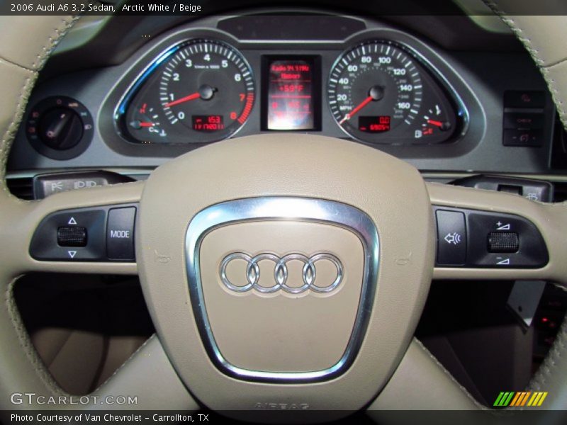 Arctic White / Beige 2006 Audi A6 3.2 Sedan